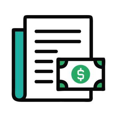 Muhasebe Yazılım Doları Belgesi Para Ödeme Raporu Simgesi Bütçe Vergi Yönetimi