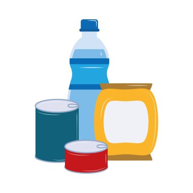 Acil Gıda Konserveleri Şişelenmiş Kavanoz Etiketli Taşıyıcı Taşıyıcı Mühürlü Depo Hayatta Kalma İstihkakı Çürütülemez Erzak