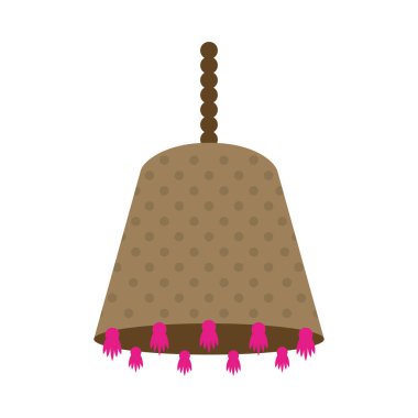 Hint Düğünü Haldi Kahverengi Şemsiye Festivali Dekor Vekili Çiçek Pembesi Tassel Geleneksel Kutlama