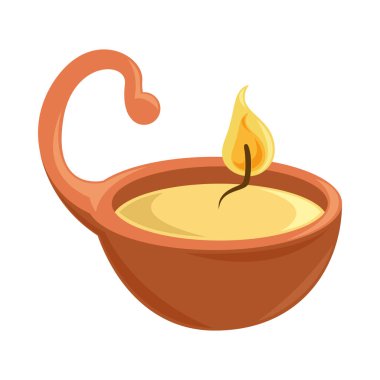 Hint Işıkları Clay Diya Alev Festivali Lambası Kutsal Dekor Yağ Vektörü Geleneksel Kültürel Mum Parıltısı Kutlaması