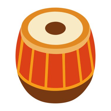 Hint Tablası Davul Tahta Perküsyon Geleneksel Müzikal Alet Vektörü Kültürel Yenilgi Etnik Ton Ritmi