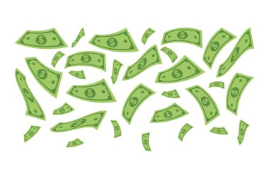Para Sınırı Çizgi Filmi Dolarlar Düşüyor Flat Varlıklı Finansal Çerçeve Zengin Bankacılık Refah Tasarımı