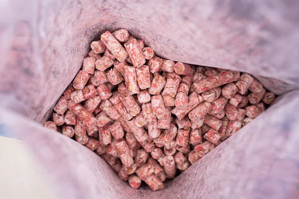 Körniges Mäusegift Großaufnahme Rot Rosa Chemikalie Von Kleinen Nagetieren Haushalt — Stockfoto
