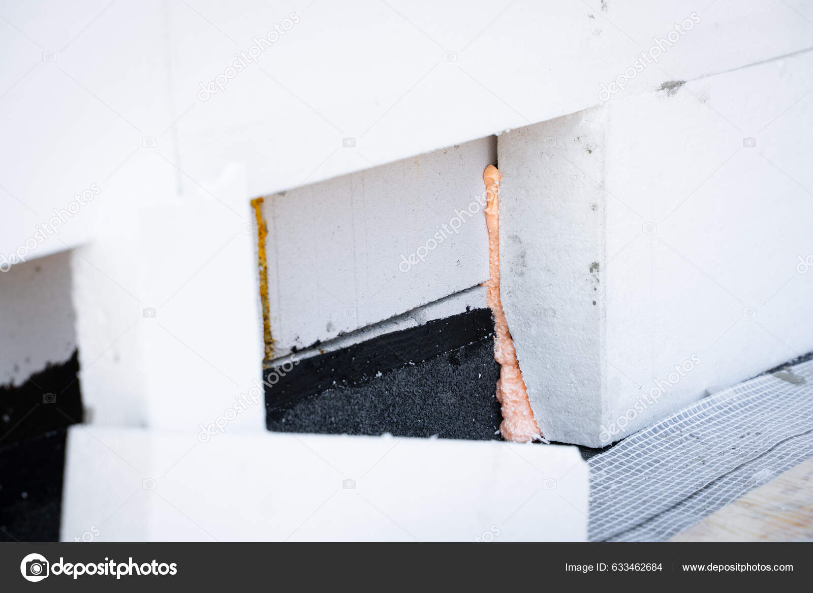 Процесс Изоляции Дома Пенополистирольной Изоляцией Толстый Лист.