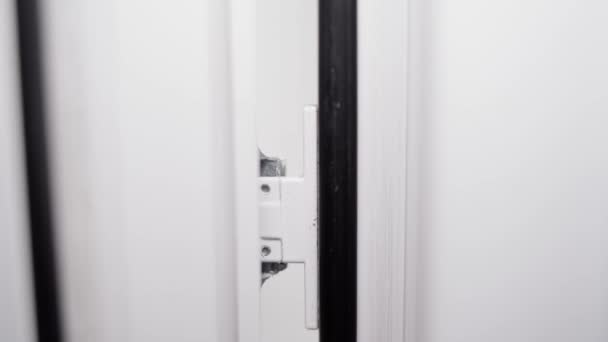 Plastic Door Guide Close Wear Resistant Plastic Door Fittings High — Stock Video
