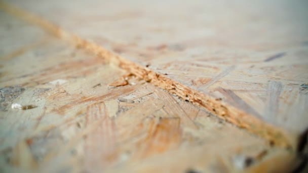 Oriented Strand Board Close Smooth Camera Movement High Quality Fullhd — Vídeo de Stock
