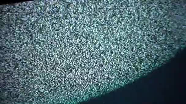 Ekran Telewizora Jest Bardzo Śnieżny Biały Szum Zakłóceniami Stroboskopowy Obraz — Wideo stockowe
