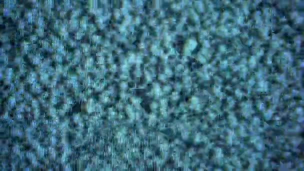 屏幕上的信号会发出近视的声音 白色噪音 电视上没有视频信号 全屏背景 高质量的4K镜头 — 图库视频影像