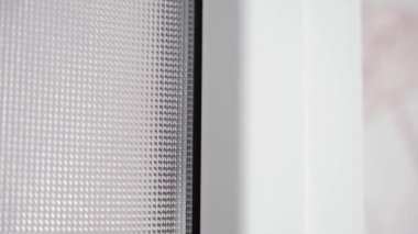 Plastik camlı, yakın plan bir pencere. Yüksek kaliteli FullHD görüntüler