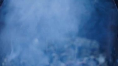 Tavuk butları ızgarada kızartılıyor, yakın plan. Izgarada tavuk pişiriyorum. Yüksek kalite 4k görüntü