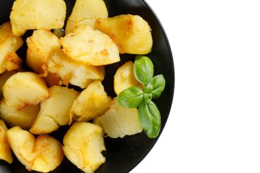 Patates kızartması. Lezzetli ve basit yiyecekler. cope alanı