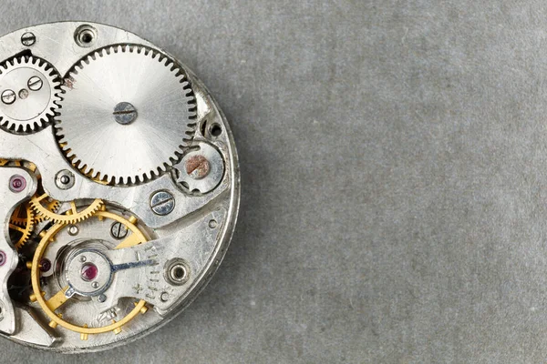 Часовой Механизм Крупным Планом Внутри Часов Close Cogwheels Clockwork — стоковое фото