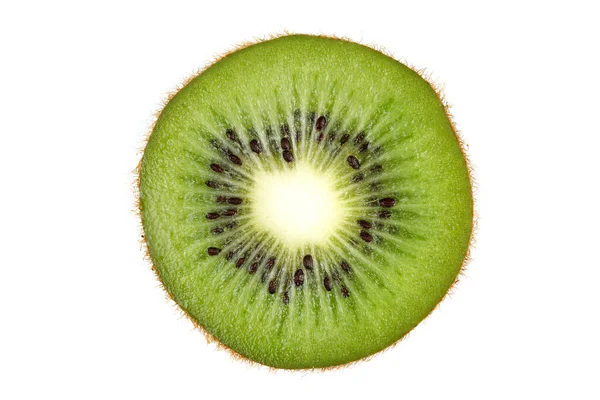 Pokrojone Kiwi Tekstura Kiwi Lub Tło Owoce Kiwi Izolowane Białym — Zdjęcie stockowe