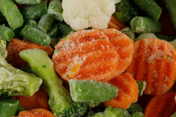 冷凍野菜のクローズアップ 冷凍野菜の背景 ストック写真