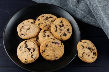 Çikolatalı kurabiye. İştah açıcı ev yapımı kurabiyeler.