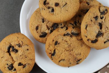 Çikolatalı kurabiye. İştah açıcı ev yapımı kurabiyeler.