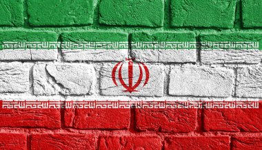 Flag of Iran on the wall