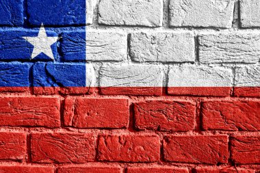 Flag of Chile on the wall
