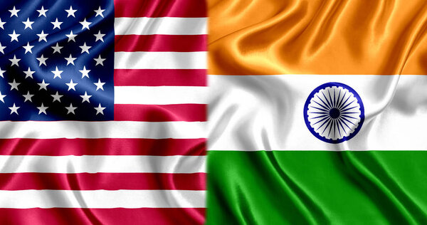Флаг США и Индии