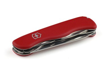 LVIV, UKRAINE - 19 Temmuz 2023: Bıçak Victorinox Trailmaster
