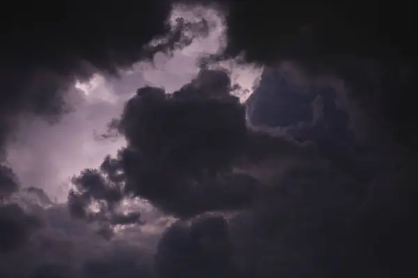 夜间雷雨 夜空中的闪电 — 图库照片