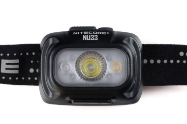LVIV, UKRAINE - 18 Eylül 2023: Nitecore nu33 far