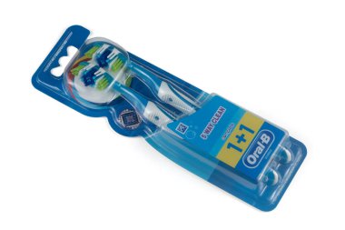 LVIV, UKRAINE - 09, 2023: Oral-B diş fırçası