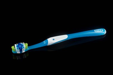LVIV, UKRAINE - 09, 2023: Oral-B diş fırçası