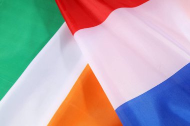 Hollanda ve Hollanda 'nın bayrakları. 3 d