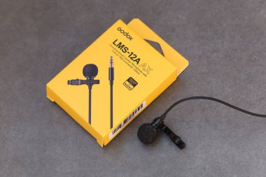 LVIV, UKRAINE - September 09, 2024: A new audio recording device clipart