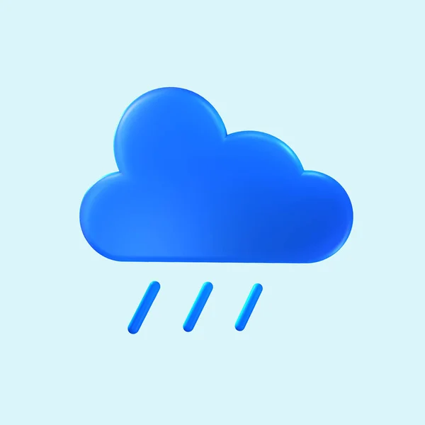 Grumlig Och Regnig Ikon Att Veta Vädret Ansökan Eller Webben — Stockfoto