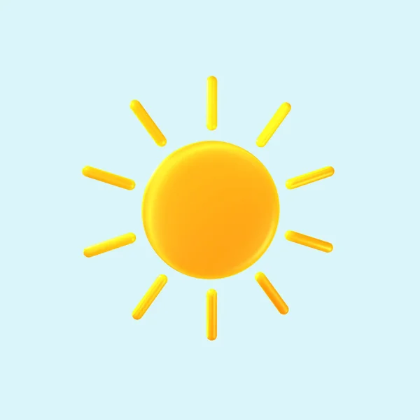 Ikona Słońca Pogoda Aplikacji Lub Sieci Ilustracja — Zdjęcie stockowe