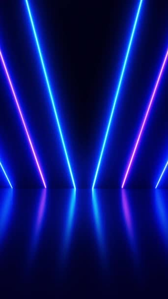 Fondo Tecnología Abstracta Con Movimiento Rayos Luz Colores Ultra Violeta — Vídeo de stock