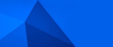 Üçgenli soyut mavi arkaplan. 3B görüntüleme.