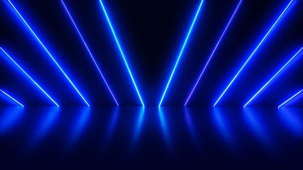 Абстрактний Технологічний Фон Різнокольоровими Світловими Променями Блискучі Смуги — стокове фото