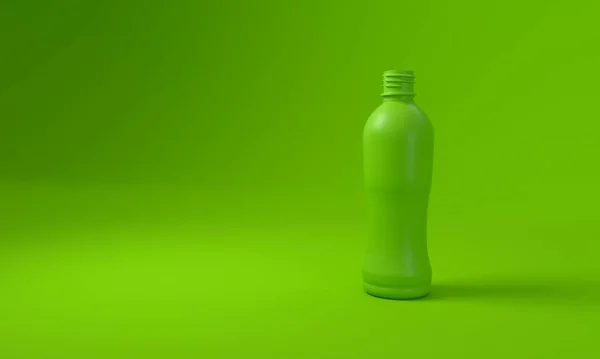 Botol Plastik Latar Belakang Studio Hijau Konsep Daur Ulang Dan — Stok Foto