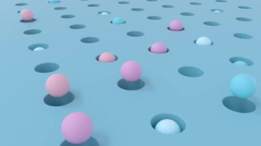 Zıplayan dizili topların kusursuz döngüsü. Isometric perspektif. Hassas bir kavram. 3d Hazırlama.