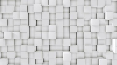 Soyut 3D Beton Küp Arkaplanı. 3d illüstrasyon.