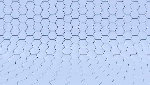 Abstract background of white hexagon. tech concept wallpaper. 3D rendering.