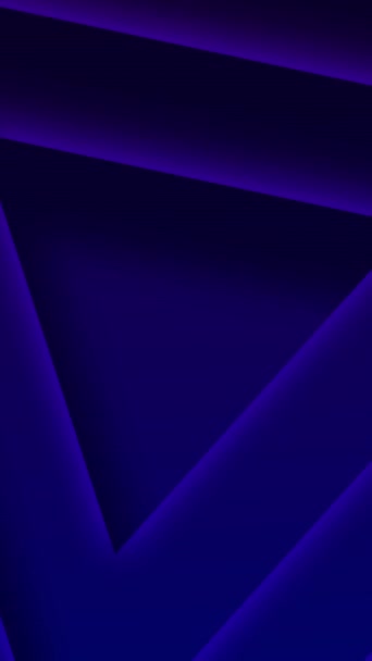 Loopable Modré Trojúhelníky Neonová Světla Pozadí Abstraktní Obrazec Svislá Velikost — Stock video