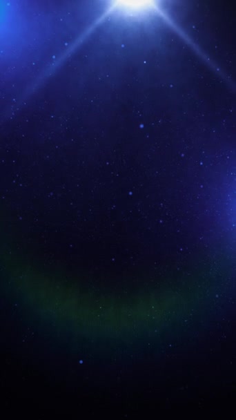 Fondo Vertical Cielo Estrellado Vía Láctea Estrellas Azules Del Espacio — Vídeo de stock
