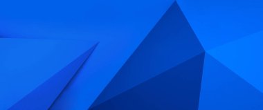 Üçgenli soyut mavi arkaplan. 3B görüntüleme.