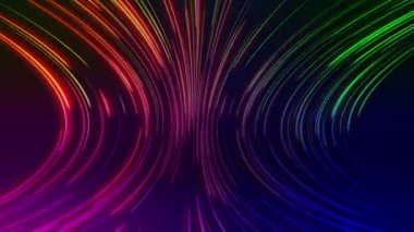 Dinamik Neon Işık İzleri Hipnotik Hareket Oluşturuyor.