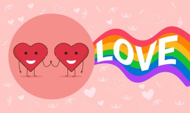 Neşeli Grup Tutma ve Sallanan Gurur Bayrağı