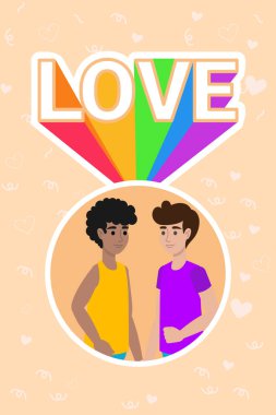 Genç çift gökkuşağı renkleriyle aşkı ve gururu kutluyor