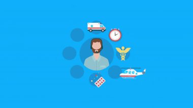 Profesyonel sağlık ve tıbbi acil durum hizmetleri animasyonu.