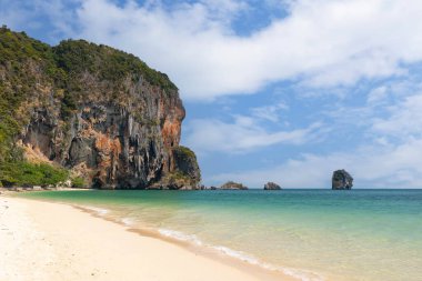 Beautiful beach at Railay Beach, a destination of tourist in Krabi province, southern of Thailand