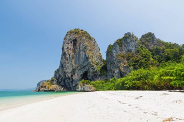 Beautiful beach at Railay Beach, a destination of tourist in Krabi province, southern of Thailand