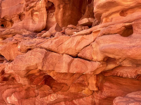 Canyon Coloré Avec Des Roches Rouges Egypte — Photo