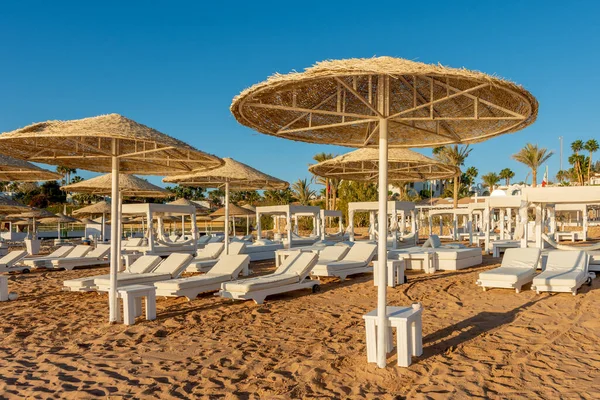 Stock image Relax under parasol on the beach of Red Sea, Egypt.